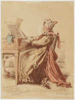 TvB T 263
<br/>
Dame achter de piano
<br/>
<em>Bakker Korff, Alexander Hugo (1824-1882)</em>